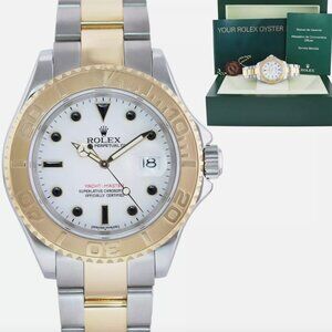 18kt Rolex Master Perpetual Two Tone Watch With Box and Hang Tag!